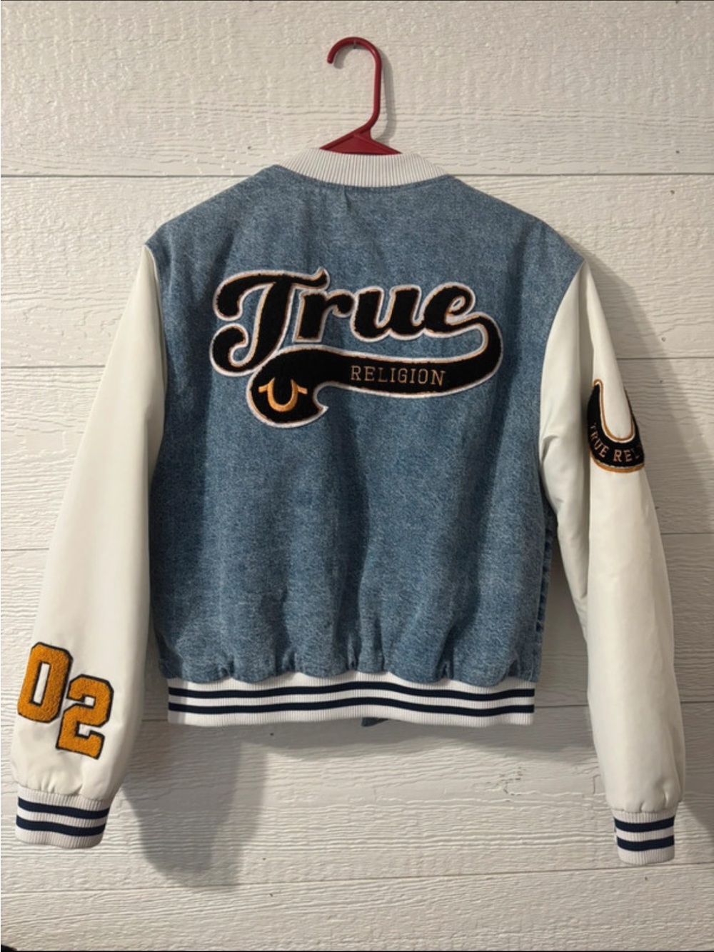 True Religion Varsity Denim Blue Jacket